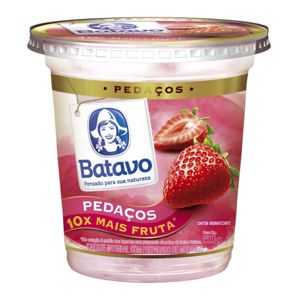 1078 Iogurte Pedaco Fruta Batavo Morango 500g cx 12