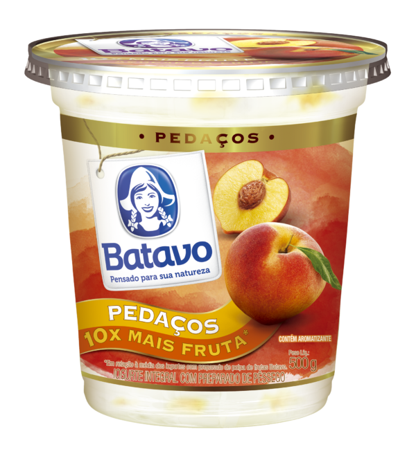 1443 Iogurte Pedaco Fruta Batavo Pessego 500g cx 12