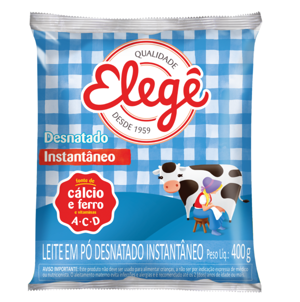 36985 Leite Po Desnatado Instantaneo 400g Elege