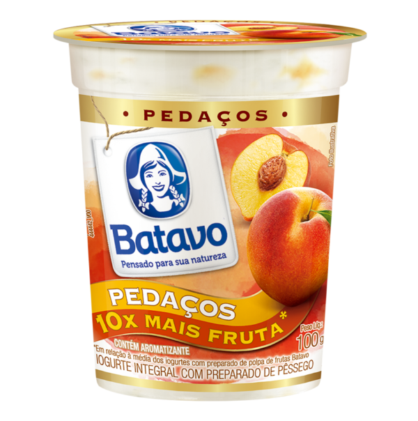 444440 Iogurte Pedaco Fruta Batavo Pessego 100g