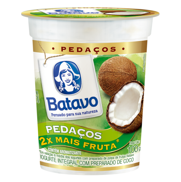 444443 Iogurte Pedaco Fruta Batavo Coco 100g