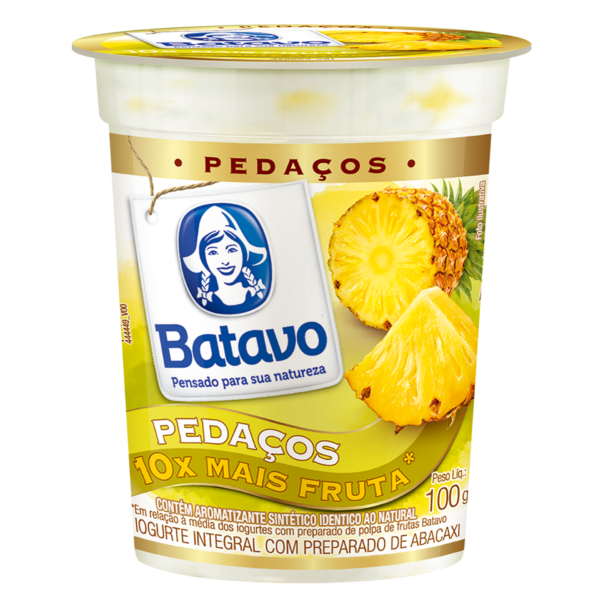 444447 Iogurte Pedaco Fruta Batavo Abacaxi 100g