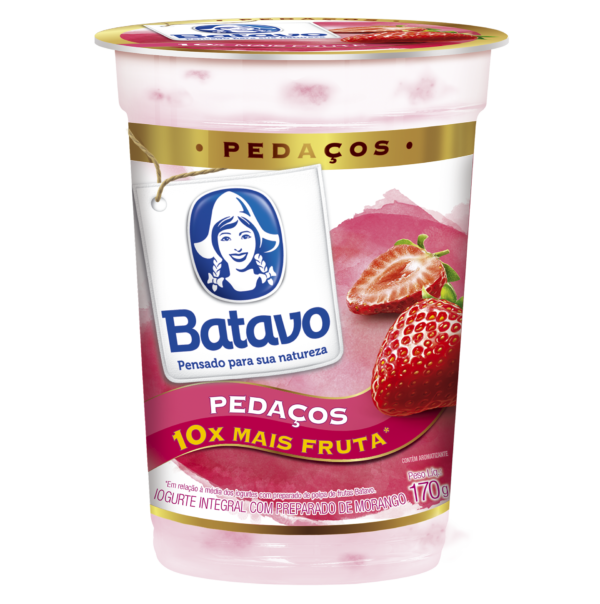 707332 Iogurte Pedaco Fruta Batavo Morango 170g