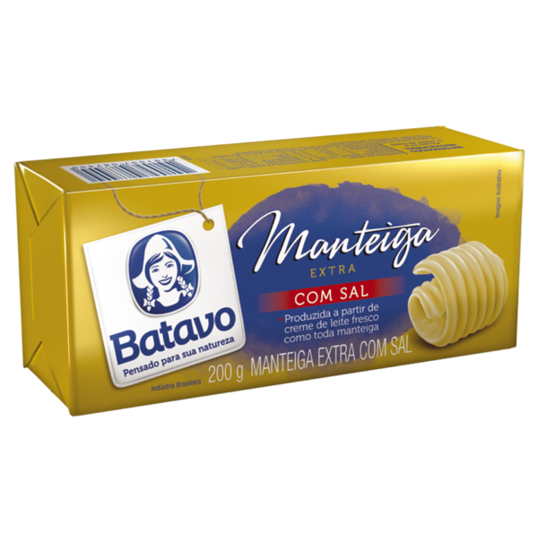 8692 Manteiga Extra com Sal Tablete Batavo 200g