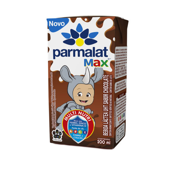 Bebida lactea UHT Chocolate Parmalatinho Max Rino 200ml