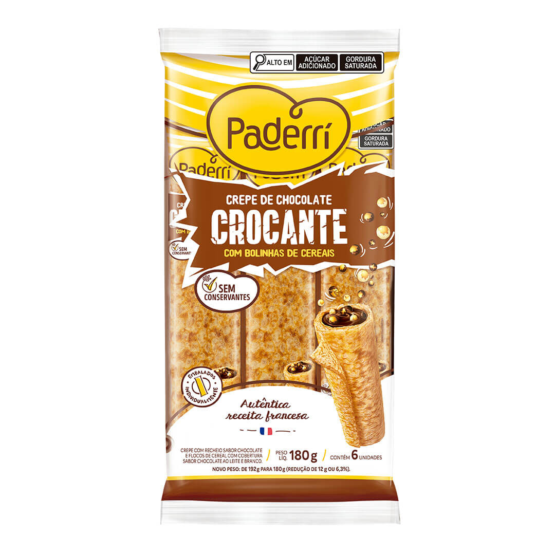 Crepe de Chocolate Crocante Paderri 192g