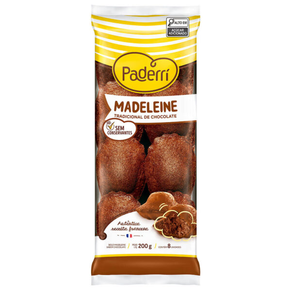 Madeleine Tradicional Chocolate Paderri 200g
