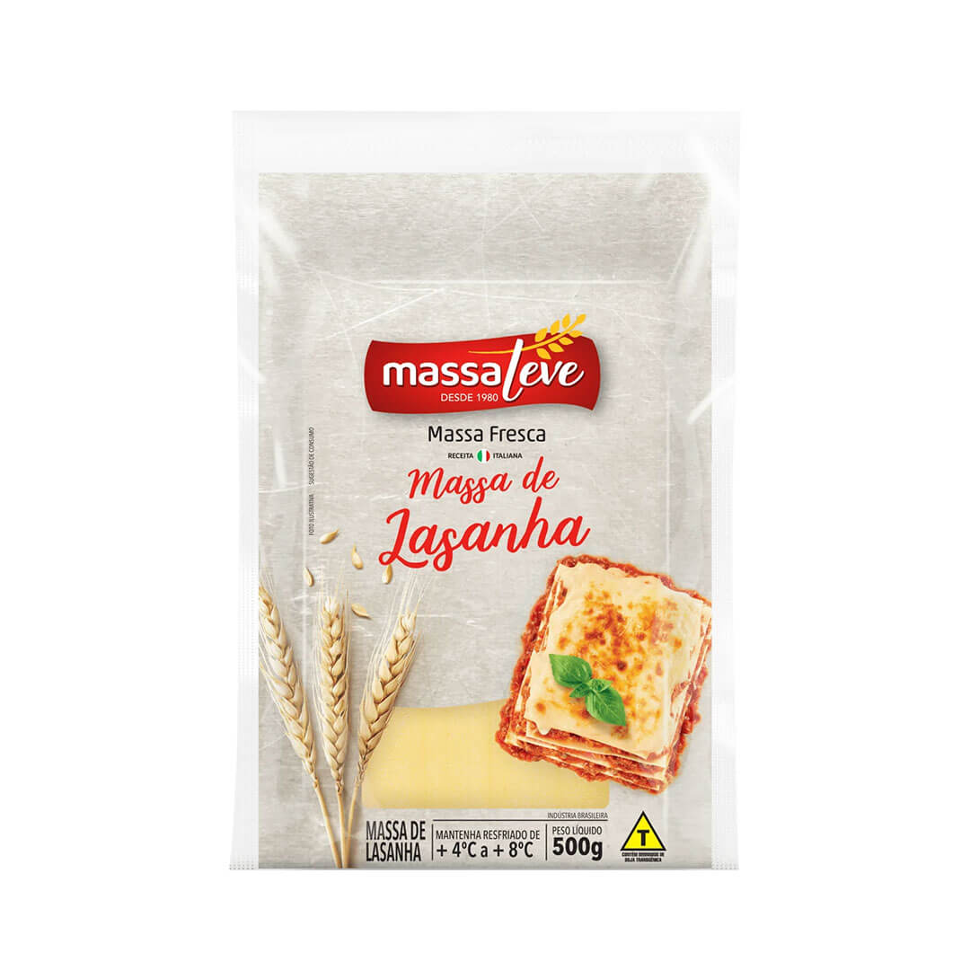 Massa de Lasanha Massa Leve 500g