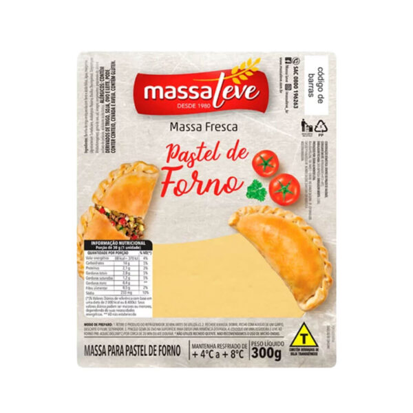 Massa de Pastel Forno Massa Leve 300g