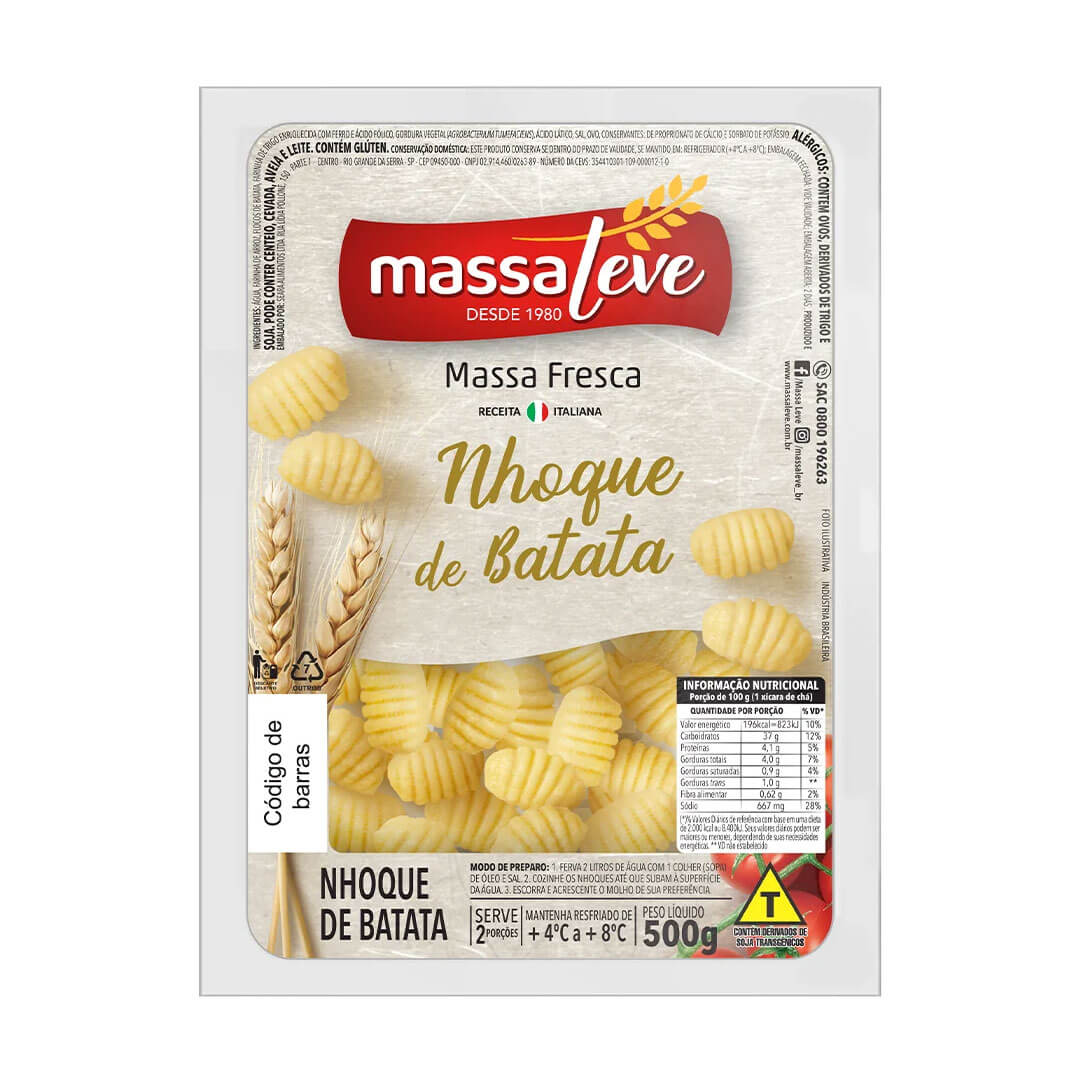 Nhoque de Batata Massa Leve 500g