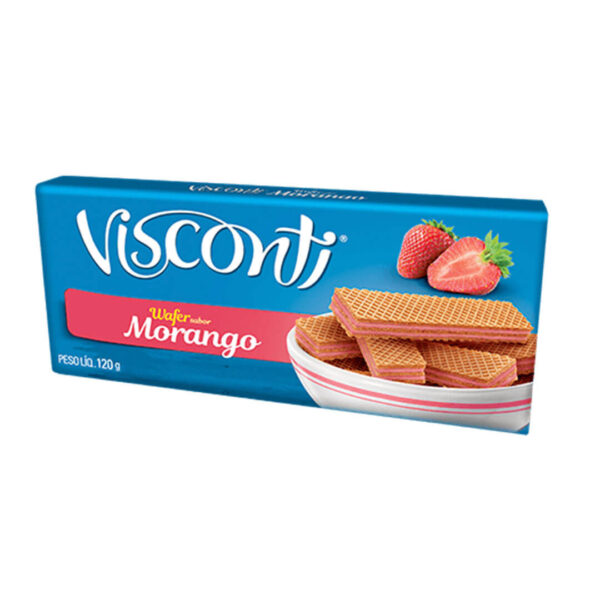 wafer visconti morango 120g